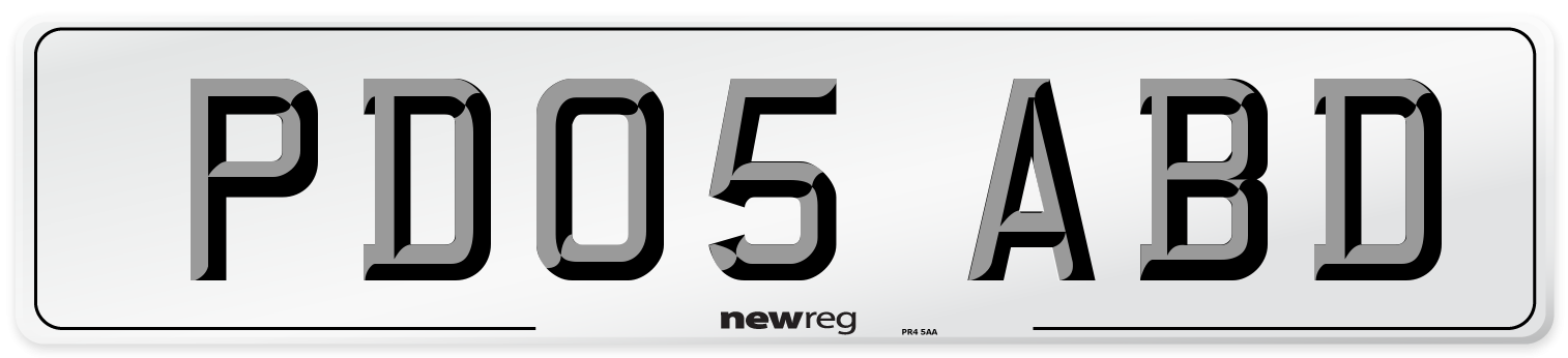 PD05 ABD Number Plate from New Reg
